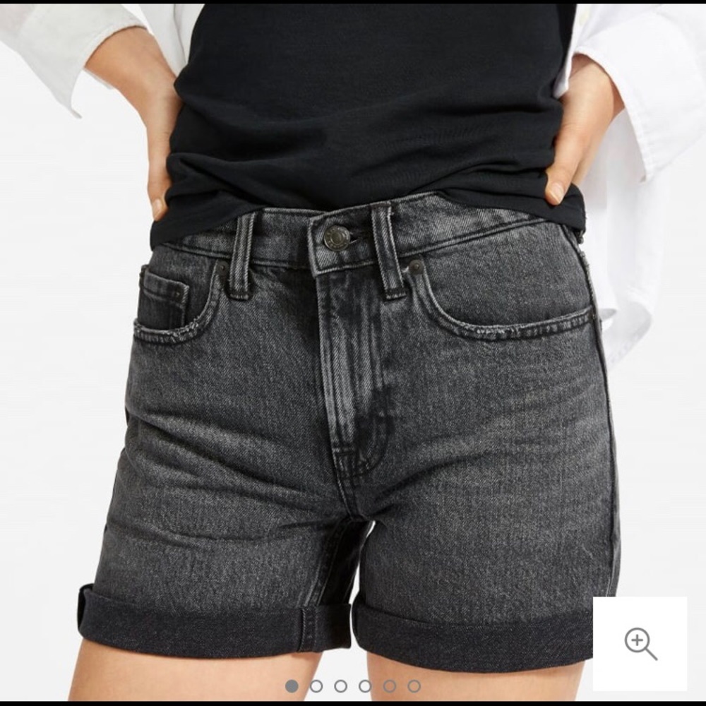 Everlane washed black denim short